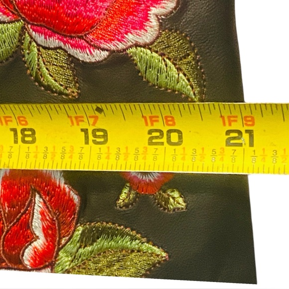 Brats Black Mini Skirt Faux Leather Punk Studed Full Front Zipper Plus Size 2X - Picture 5 of 10